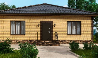 Проекты одноэтажных домов из кирпича | Строй-Нжм - Нижнекамск от 3665 рублей